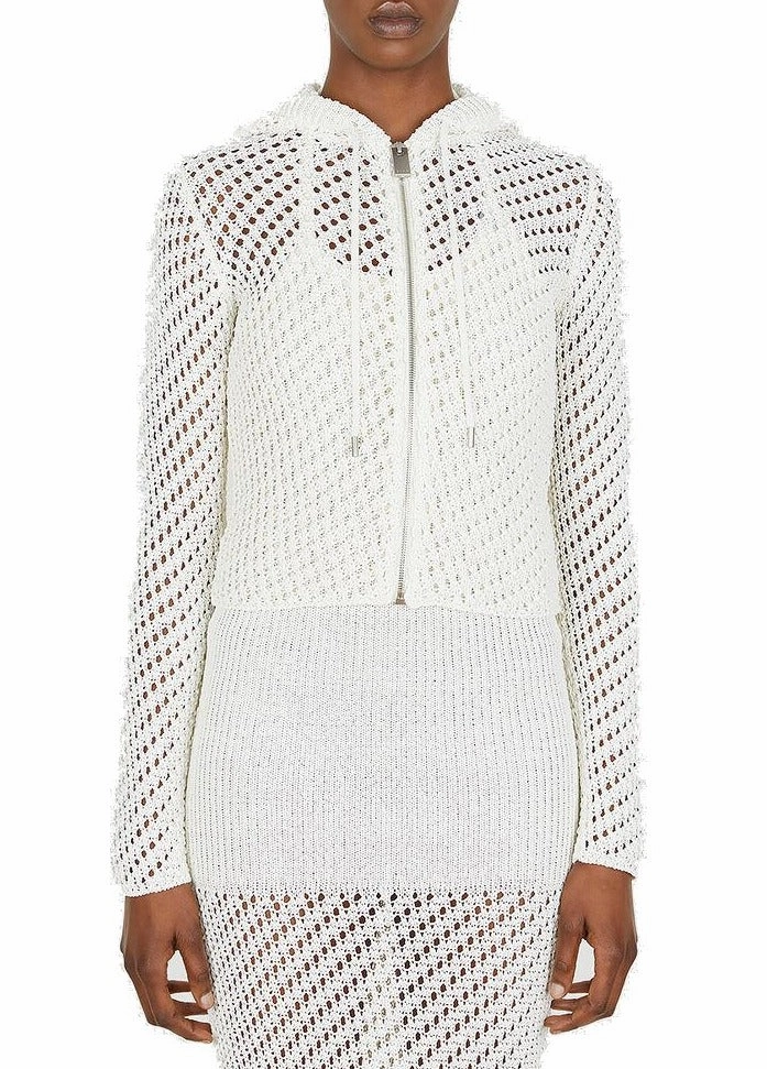 1017 ALYX 9SM Crochet Knit Drawstring Hooded Cardigan