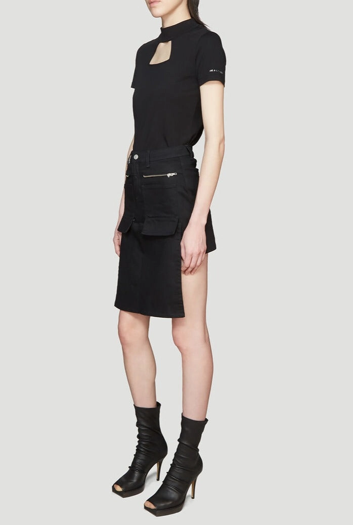 1017 ALYX 9SM Flap Detail Denim Mini Skirt