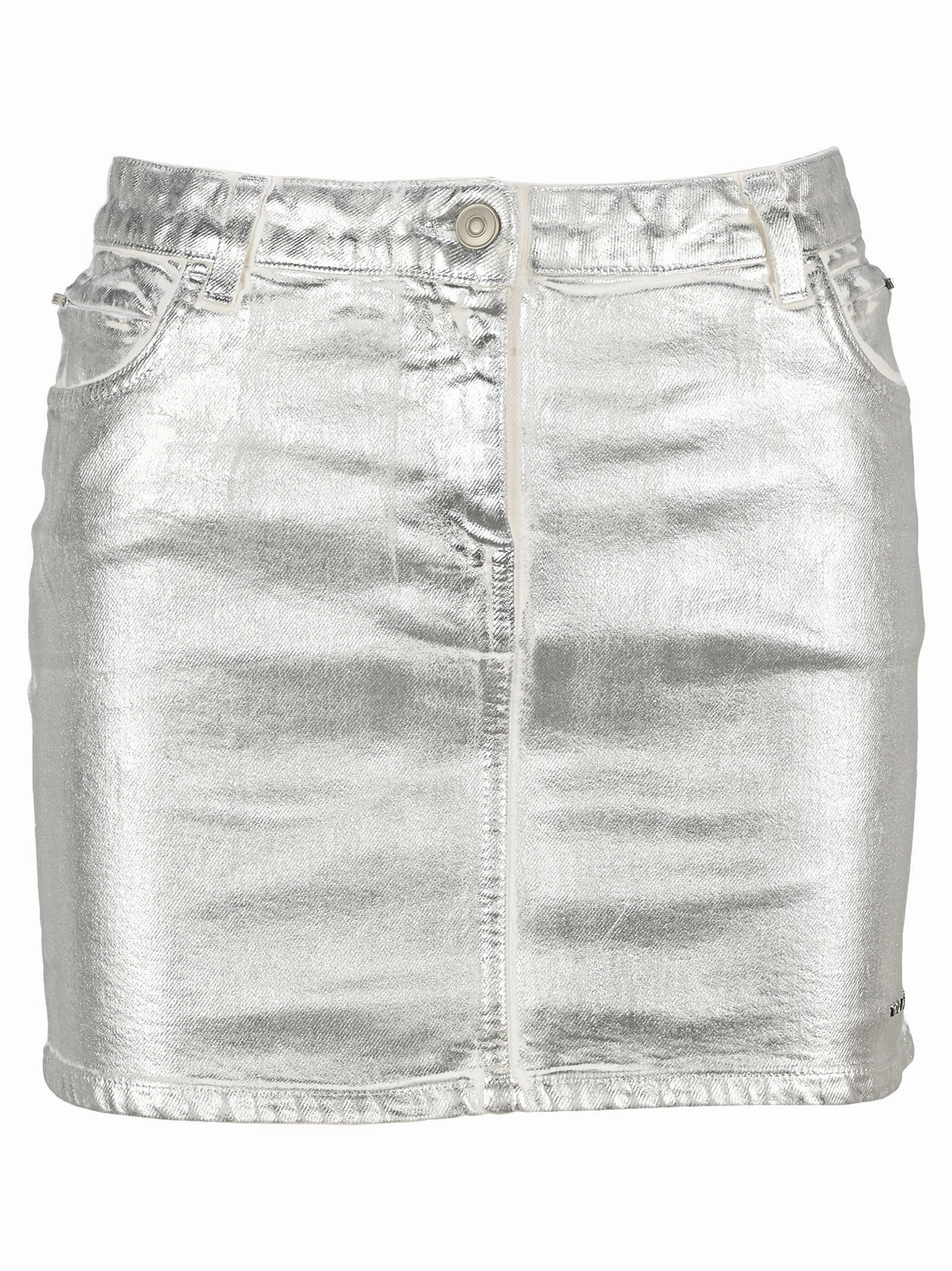 1017 ALYX 9SM Metallic Effect Denim Mini Skirt