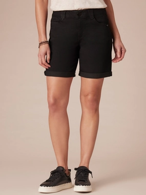 "Ab"solution® 7" Inseam Black Denim Short