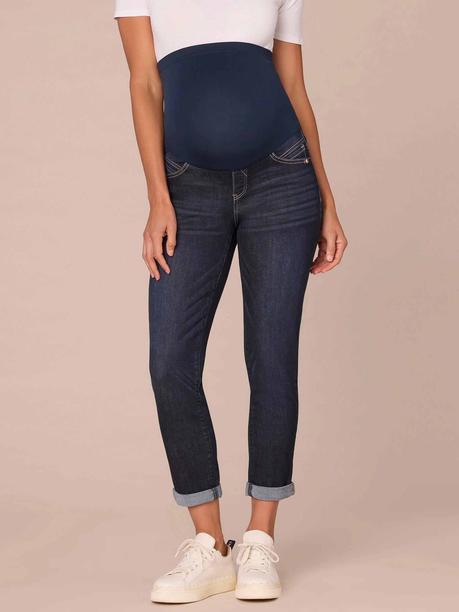 "Ab"solution Indigo Maternity Ankle Skimmer Baby Bump Jeans