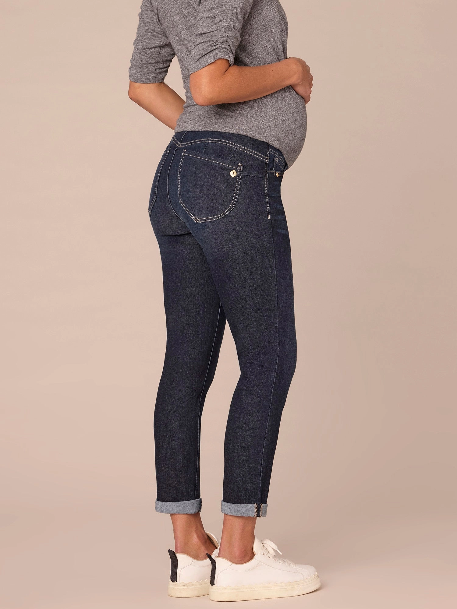"Ab"solution Indigo Maternity Ankle Skimmer Baby Bump Jeans