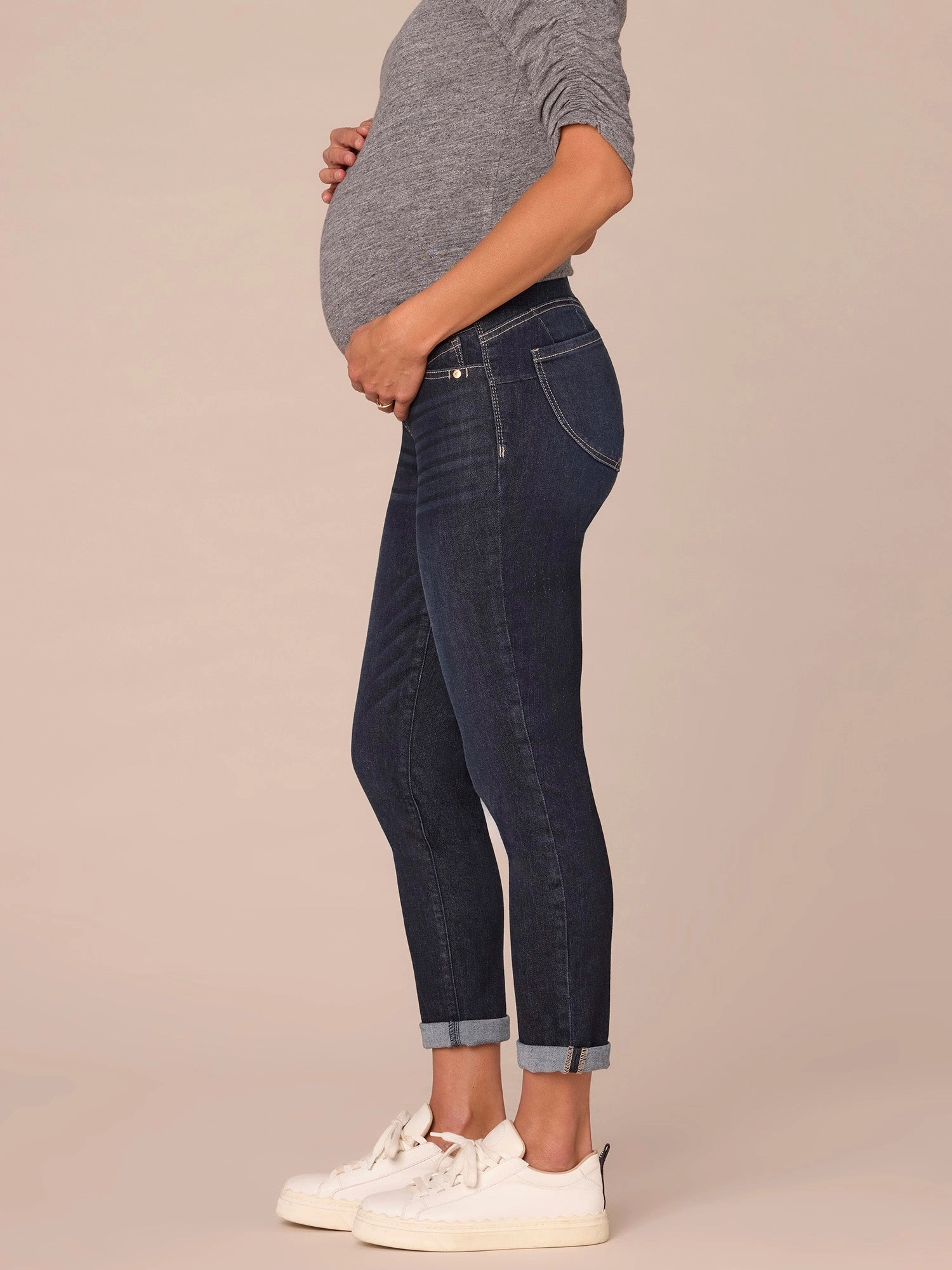 "Ab"solution Indigo Maternity Ankle Skimmer Baby Bump Jeans