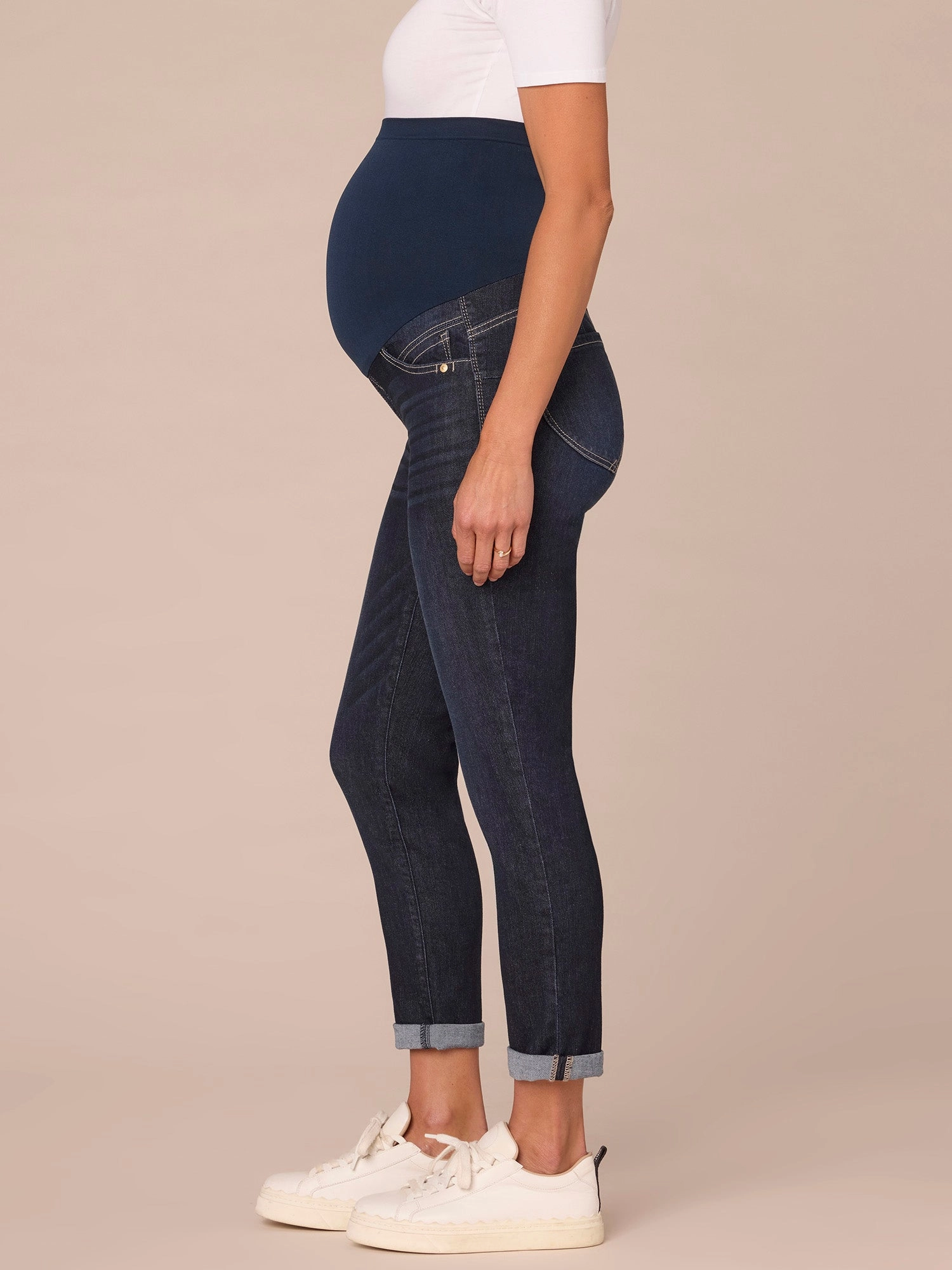 "Ab"solution Indigo Maternity Ankle Skimmer Baby Bump Jeans