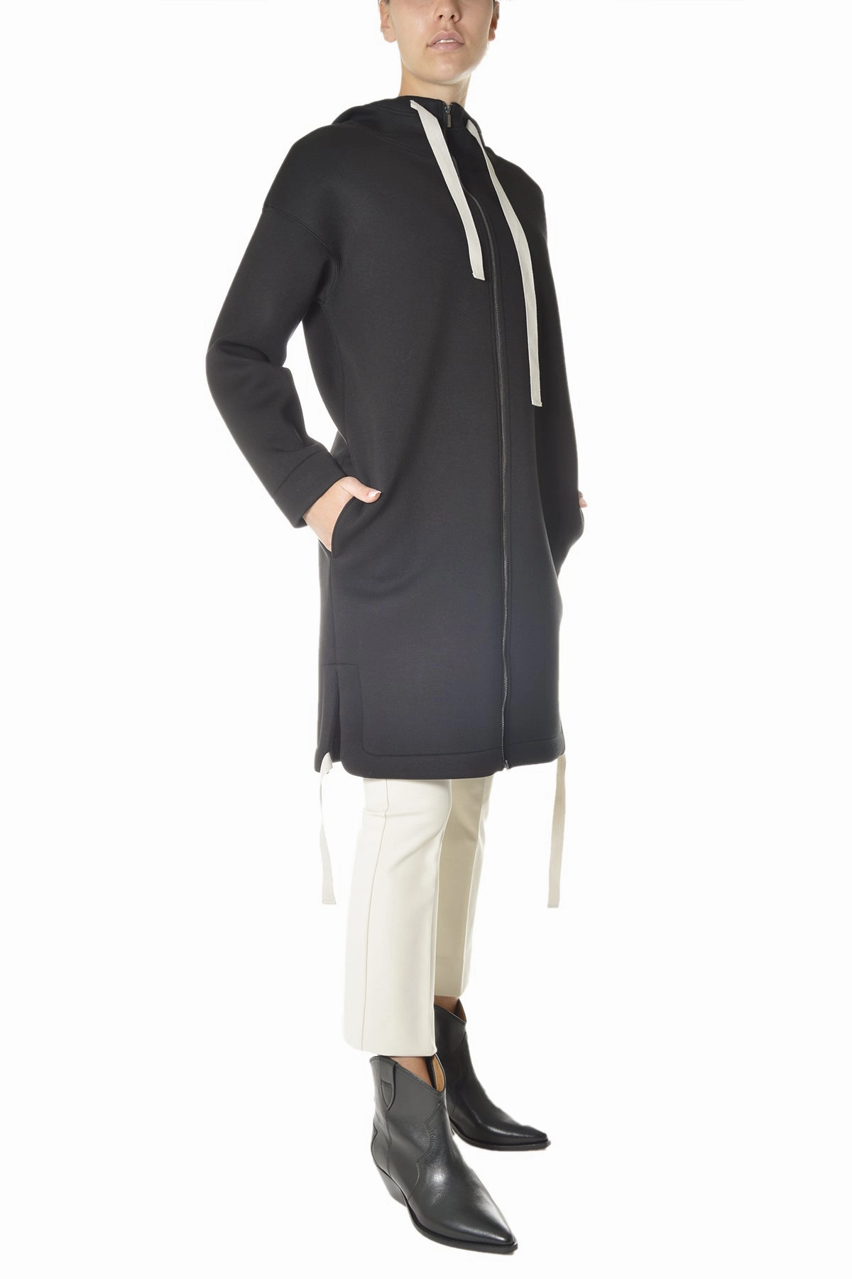 'S Max Mara Adesso Zipped Hooded Coat