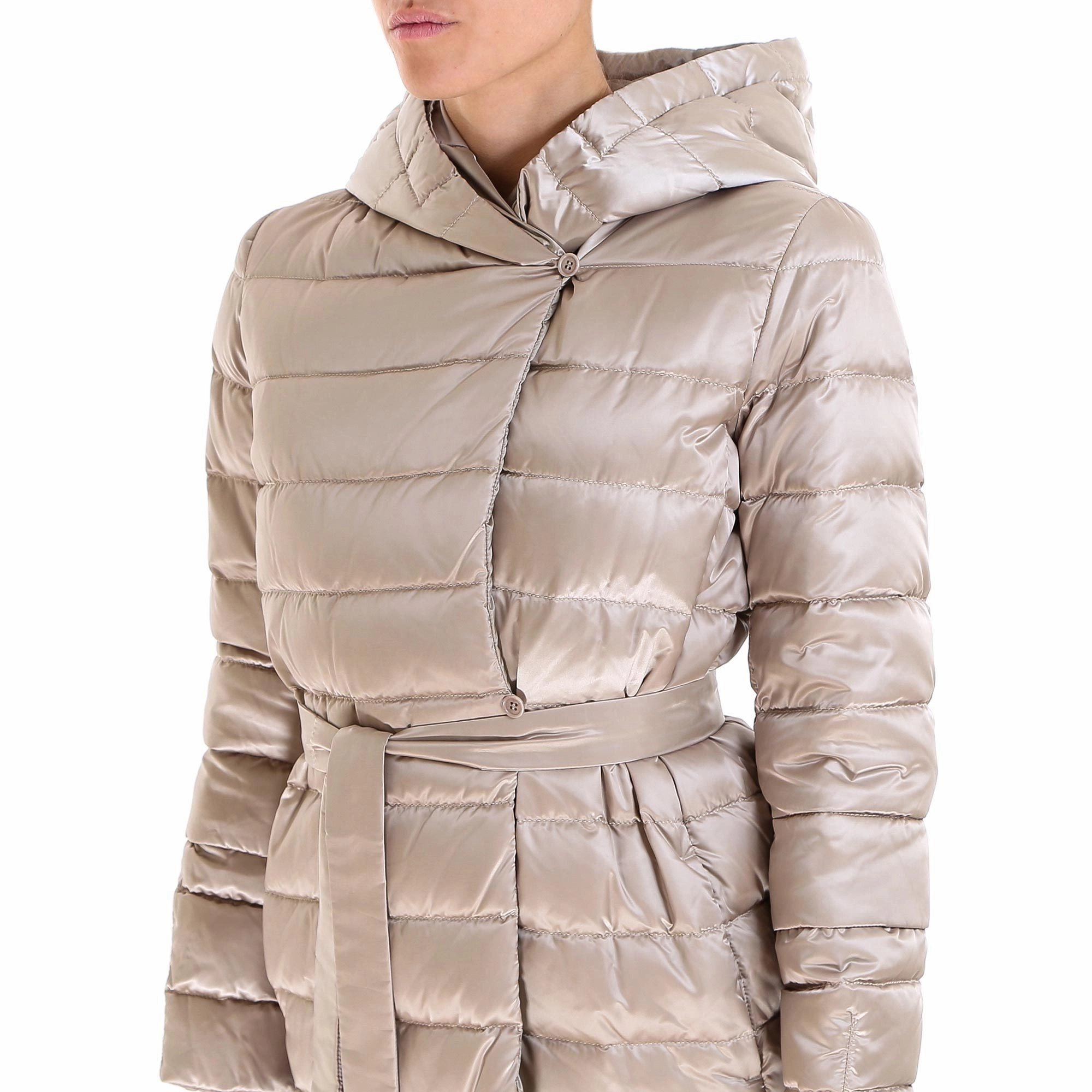 'S Max Mara Quilted Hooded Coat