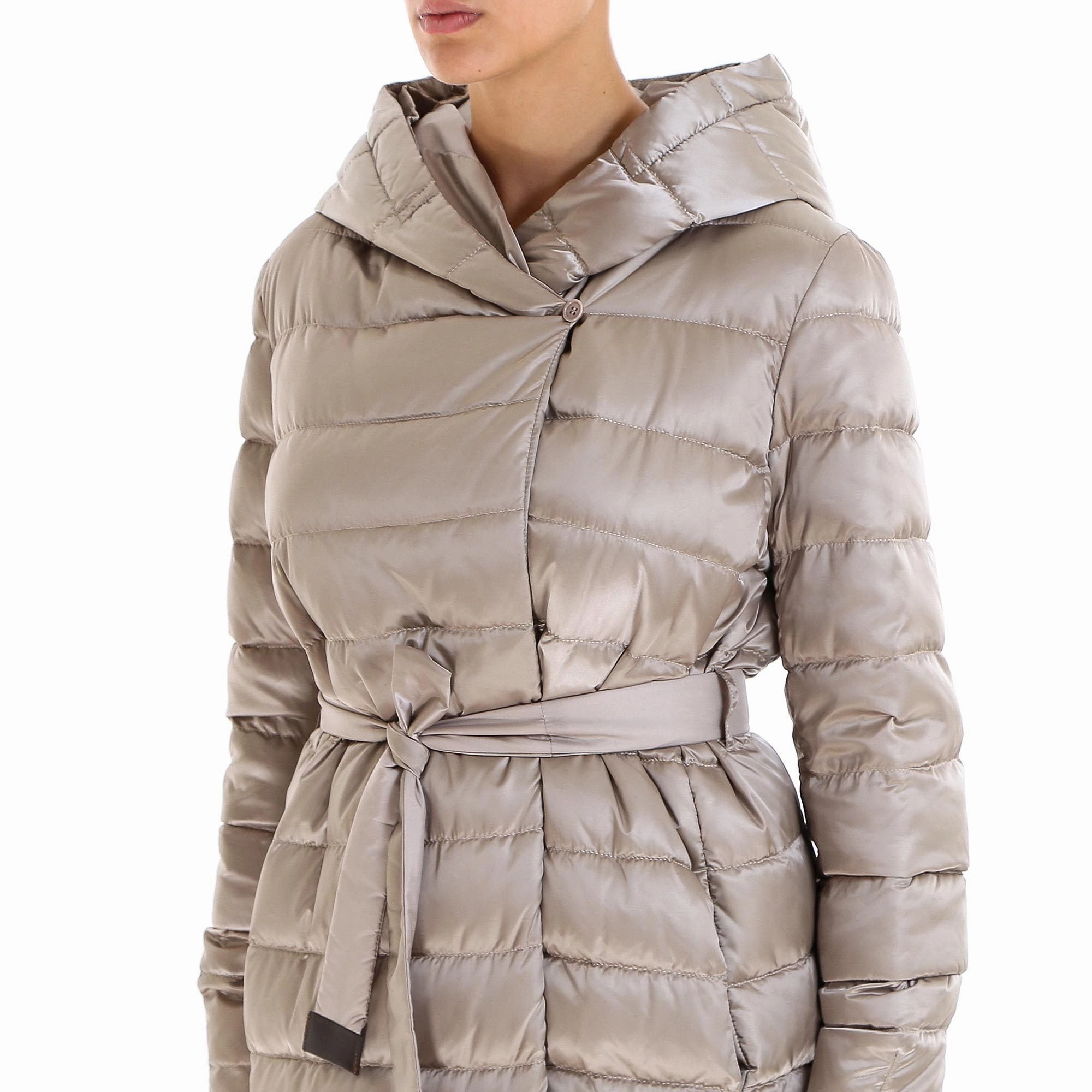 'S Max Mara Quilted Hooded Coat