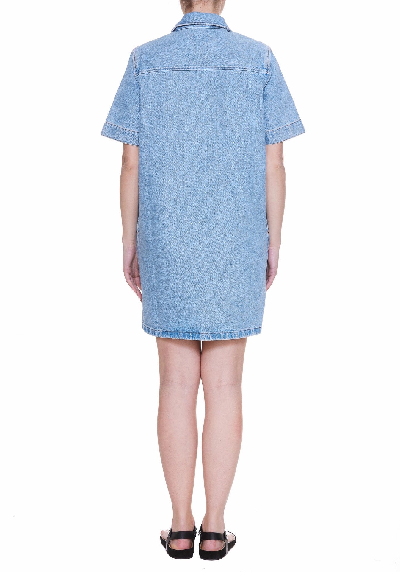 A.P.C. Pocket Patch Short Sleeved Denim Dress