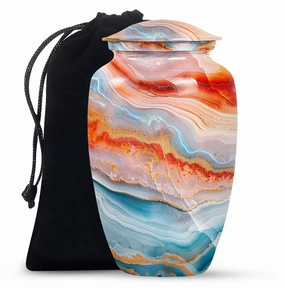 Abstract Cremation Urn for Storing Cremated Human Ashes