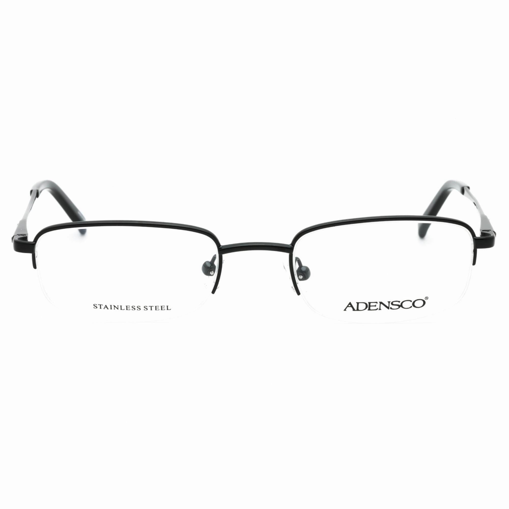 Adensco Men's Eyeglasses - Matte Black Half Rim Rectangular Frame | AD 141 003 00