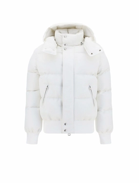 Alexander McQueen Logo Plaque Hooded Puffer Jacket