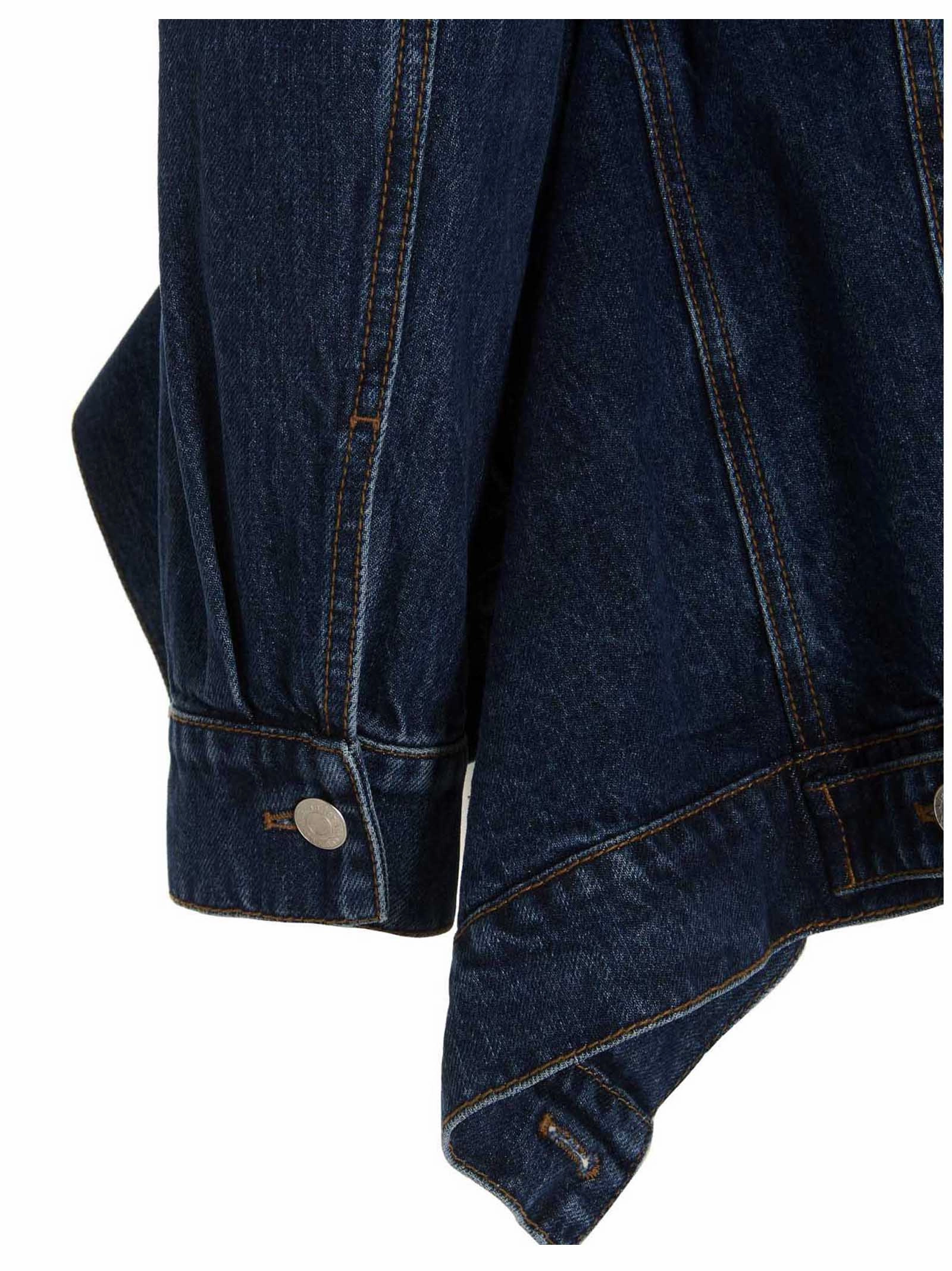 Alexander McQueen Peplum Ruffled Denim Jacket