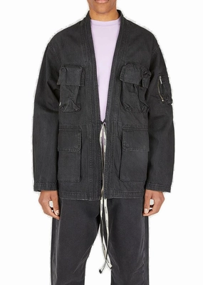 Ambush Belted Long Sleeved Denim Jacket