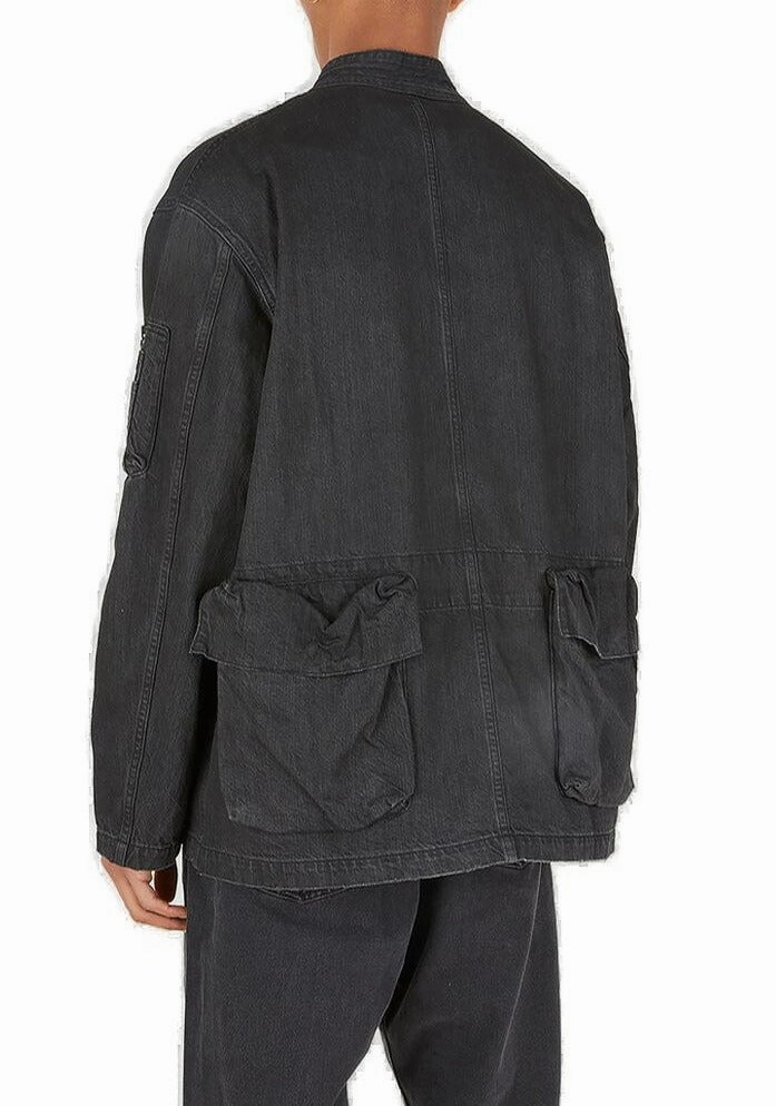 Ambush Belted Long Sleeved Denim Jacket