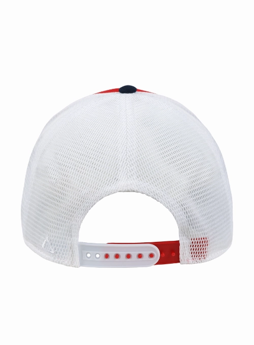 Americana Red. White and Blue Cotton Twill Stretch Mesh Back Cap