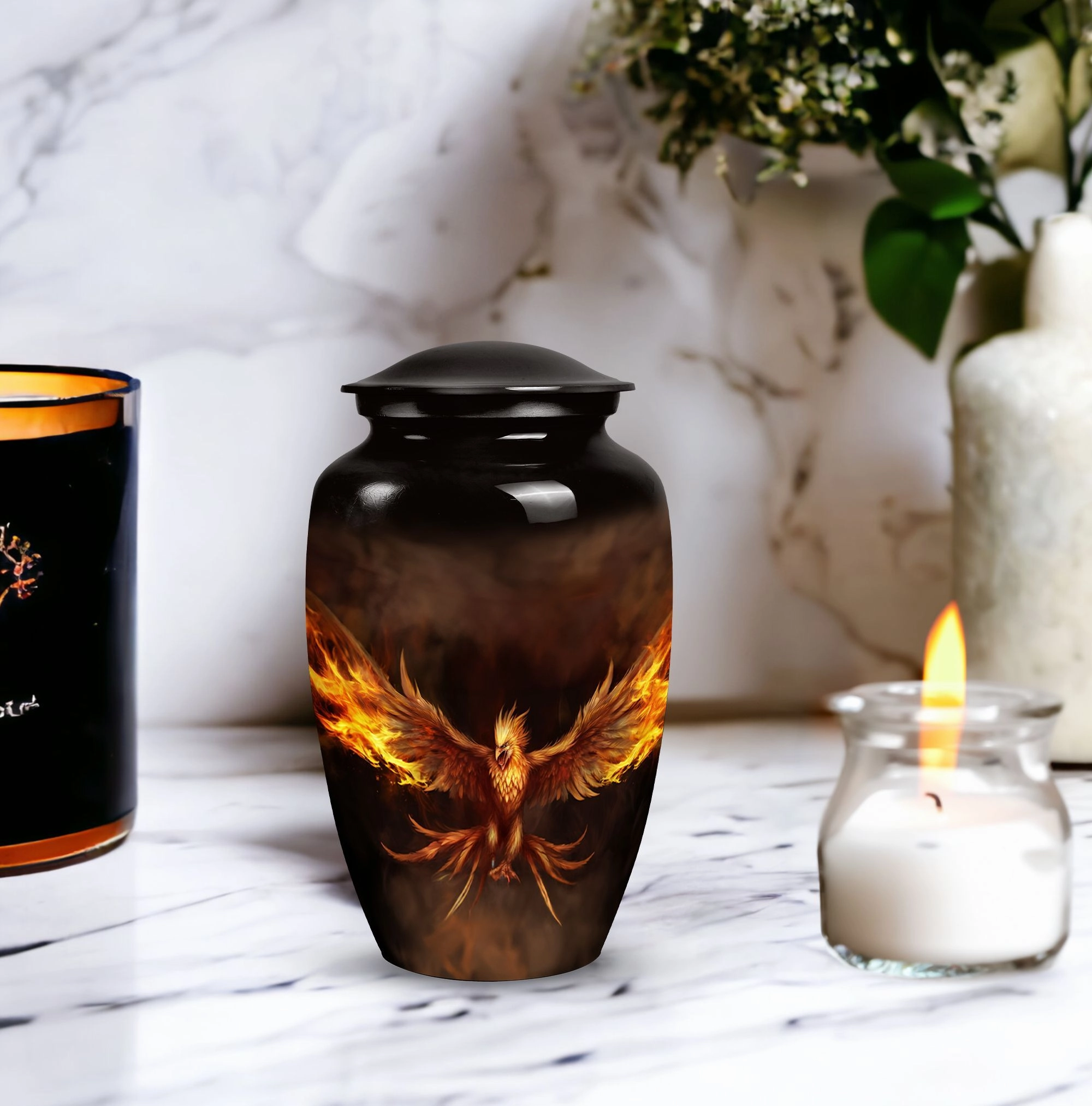 Angry Phoenix Bird Cremation Urn For Storing Cremated Ashes