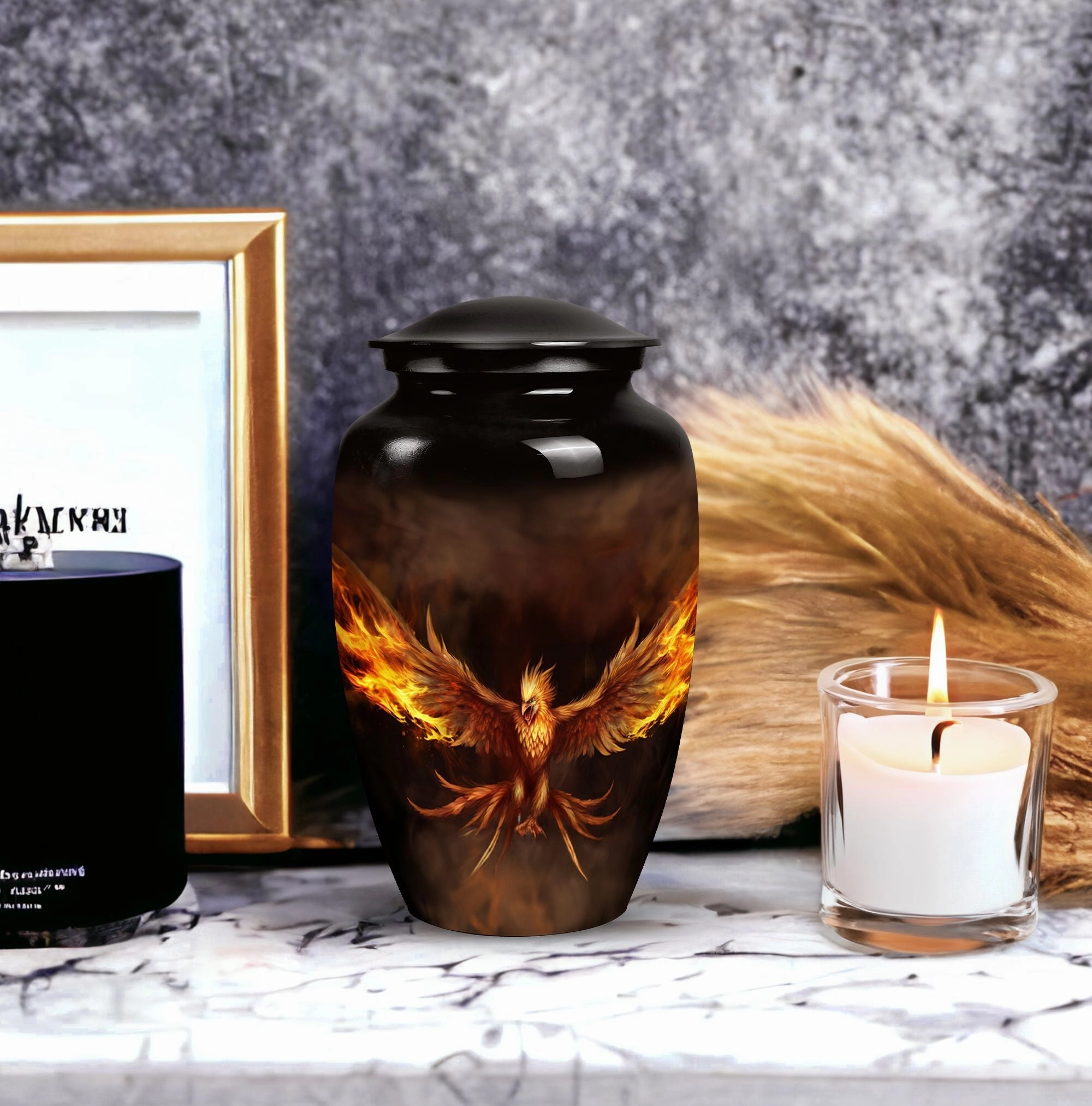 Angry Phoenix Bird Cremation Urn For Storing Cremated Ashes