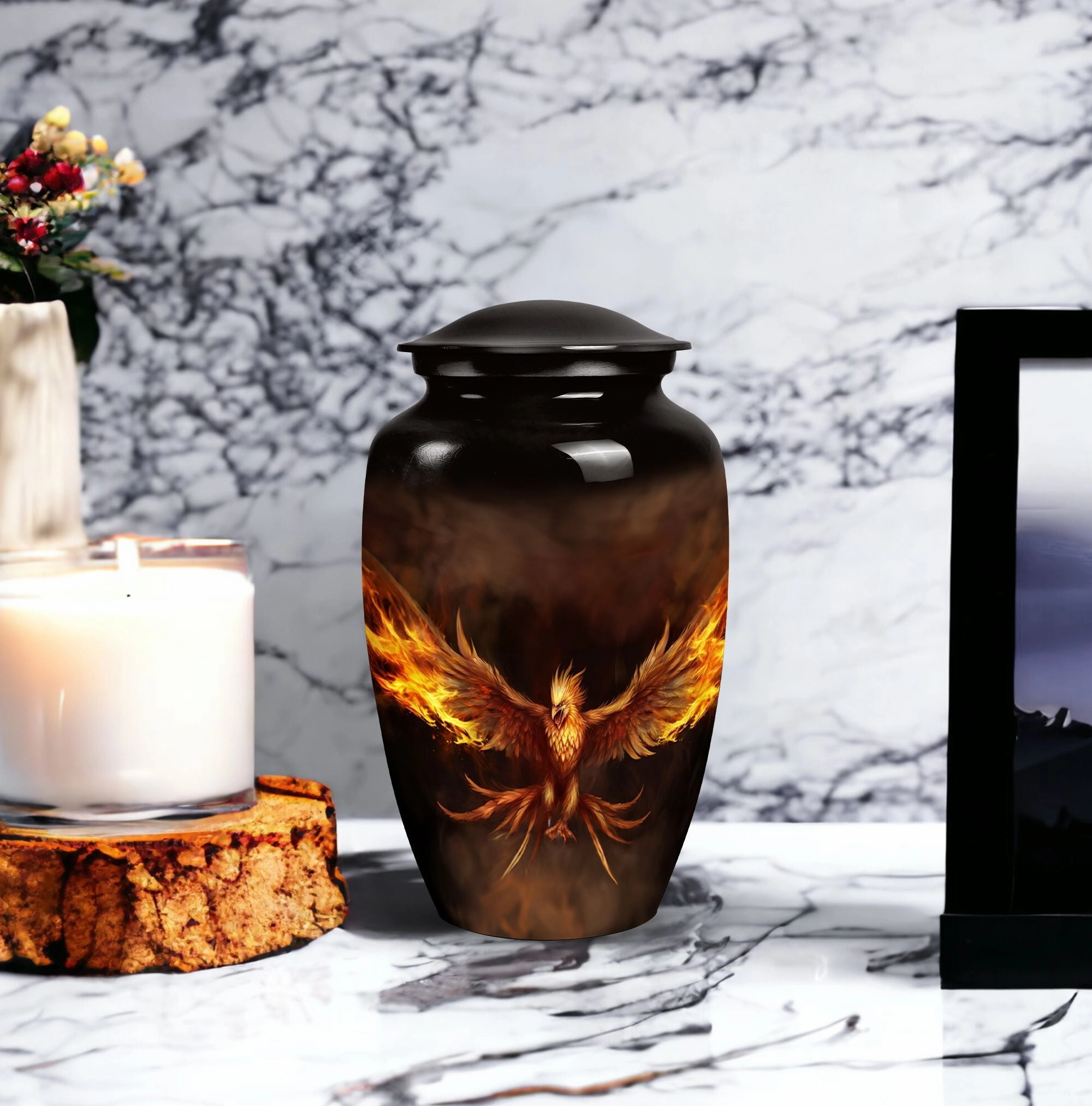 Angry Phoenix Bird Cremation Urn For Storing Cremated Ashes