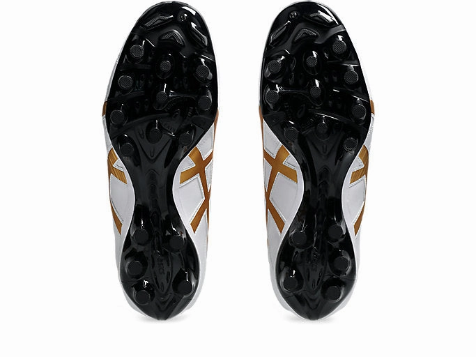 ASICS MEN'S LETHAL SPEED WHITE/GOLD FOOTBALL BOOTS