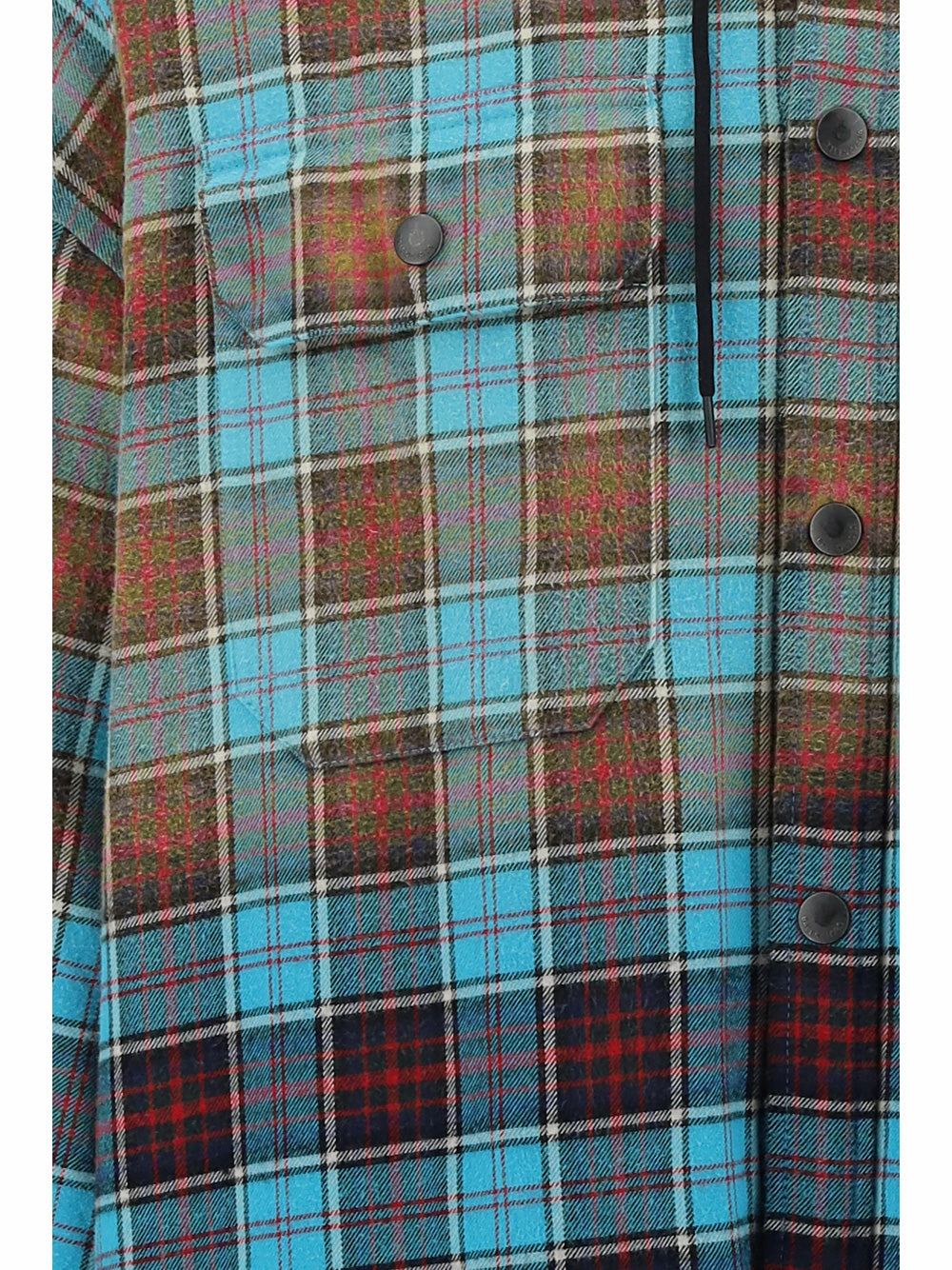 Balenciaga Bleached Effect Checked Hooded Jacket