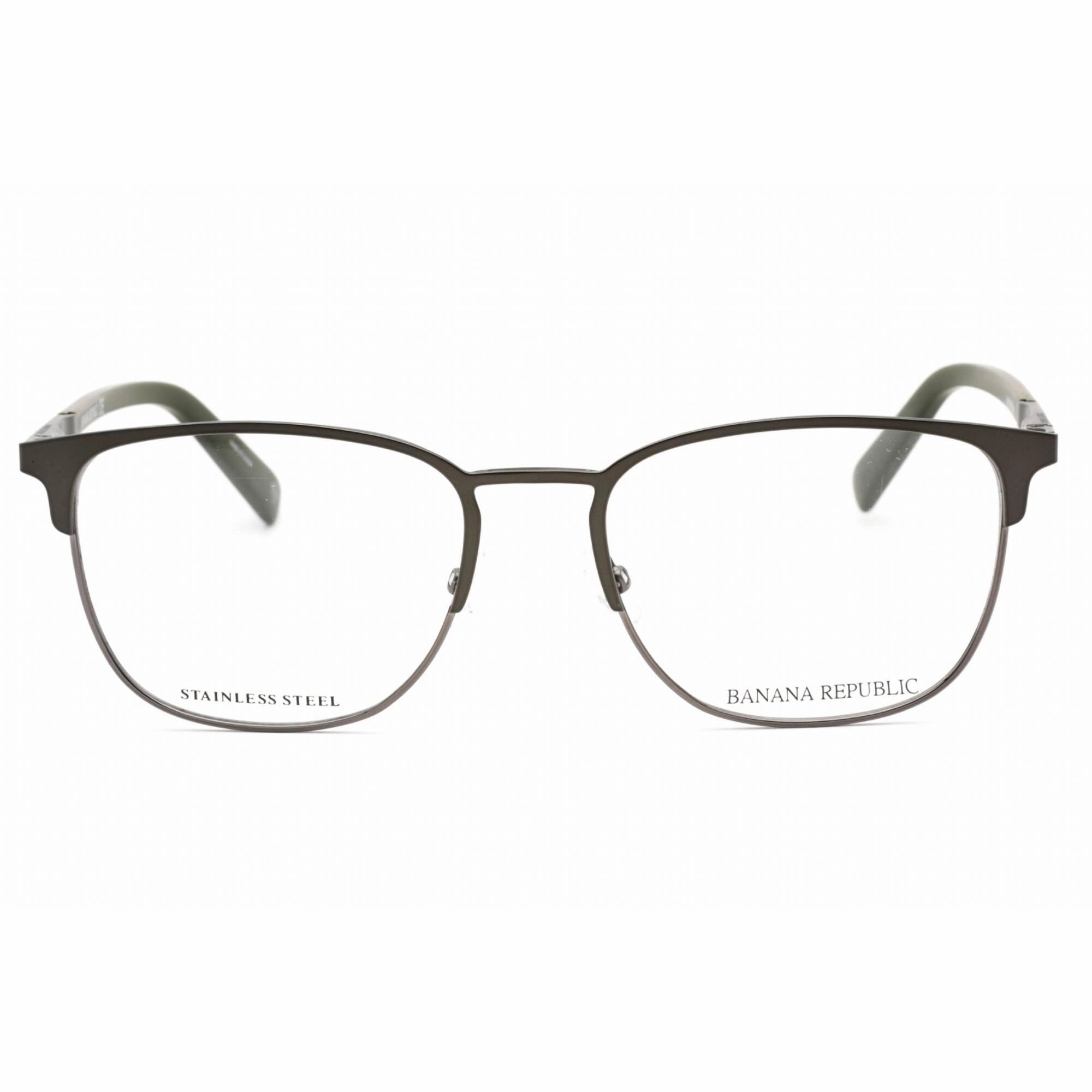 Banana Republic Men's Eyeglasses - Matte Grey Metal Frame Clear Lens | BR 107 0FRE 00