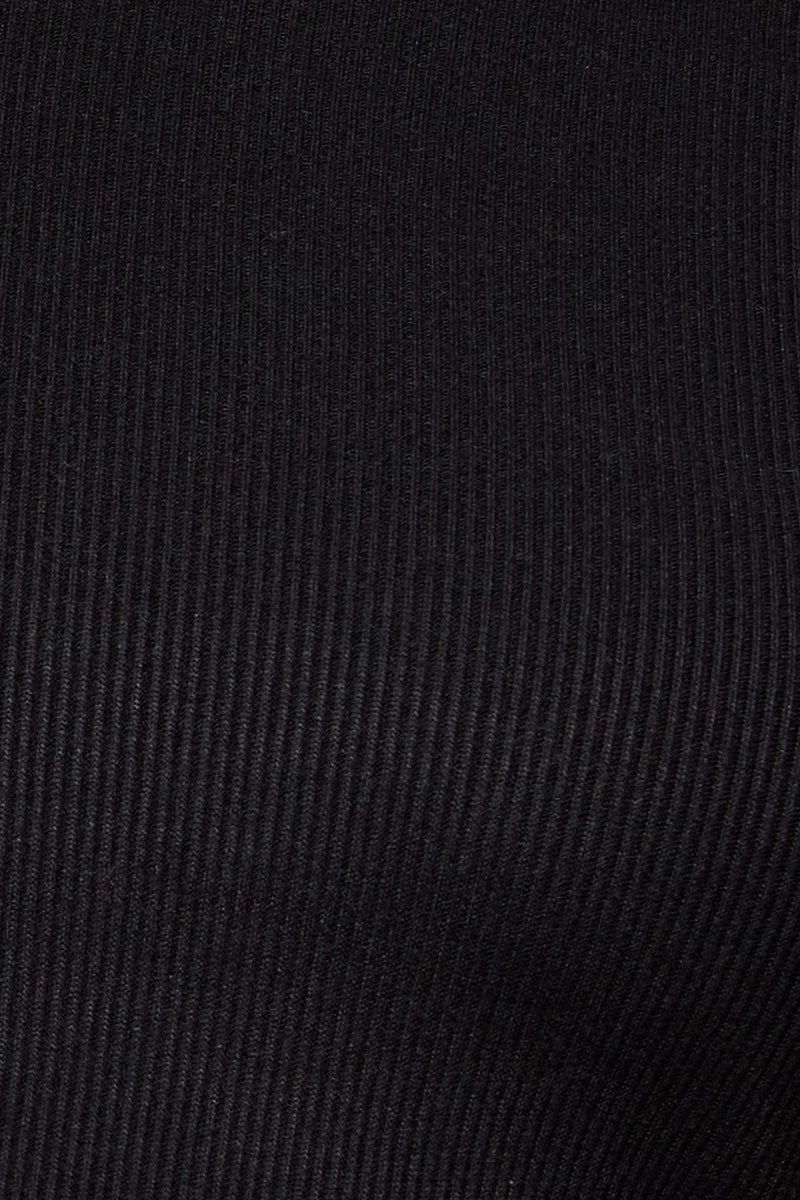 Black Halter Top Crop