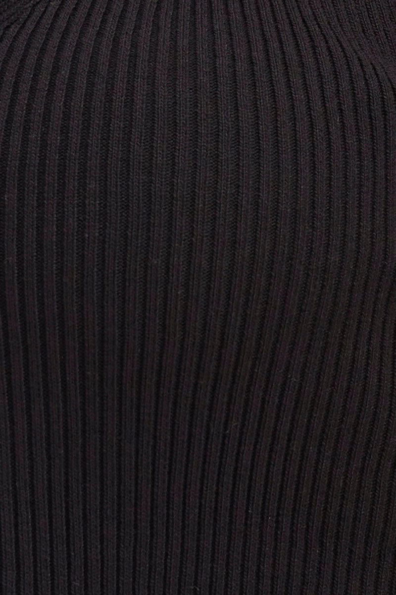 Black Knit Wrap Cami