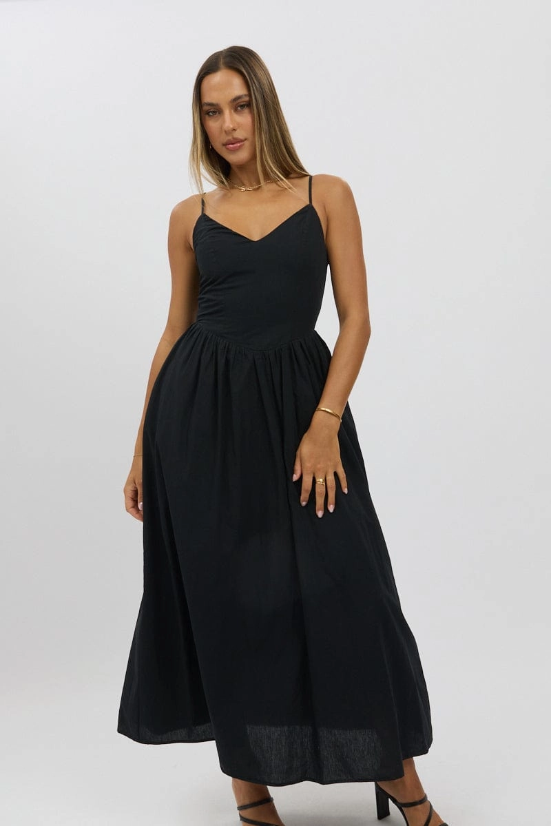 Black Maxi Dress V-Neck