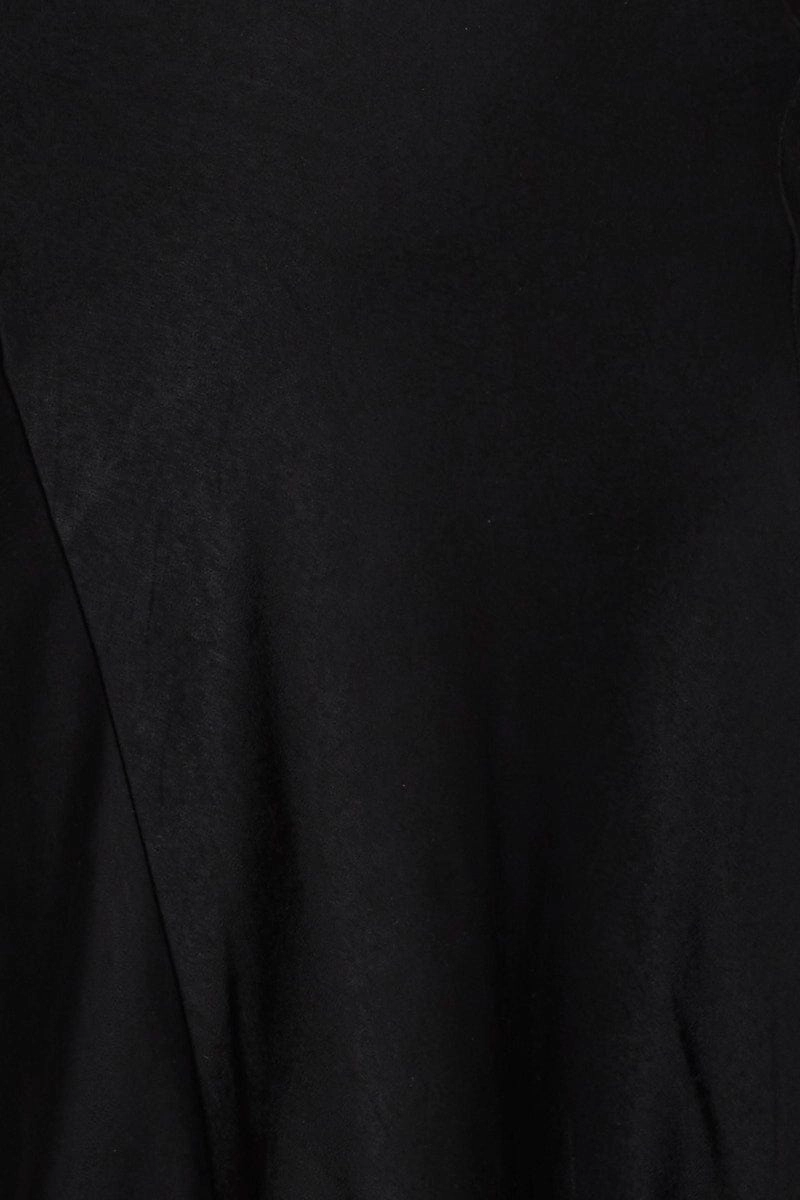 Black Midi Dress Satin
