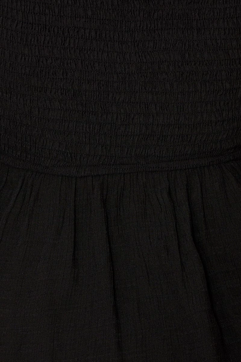 Black Peplum Top Short Sleeve