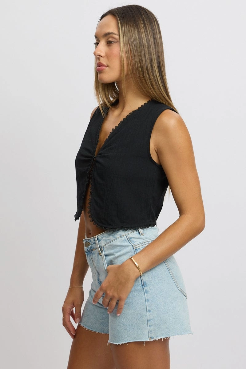 Black Sleeveless Top