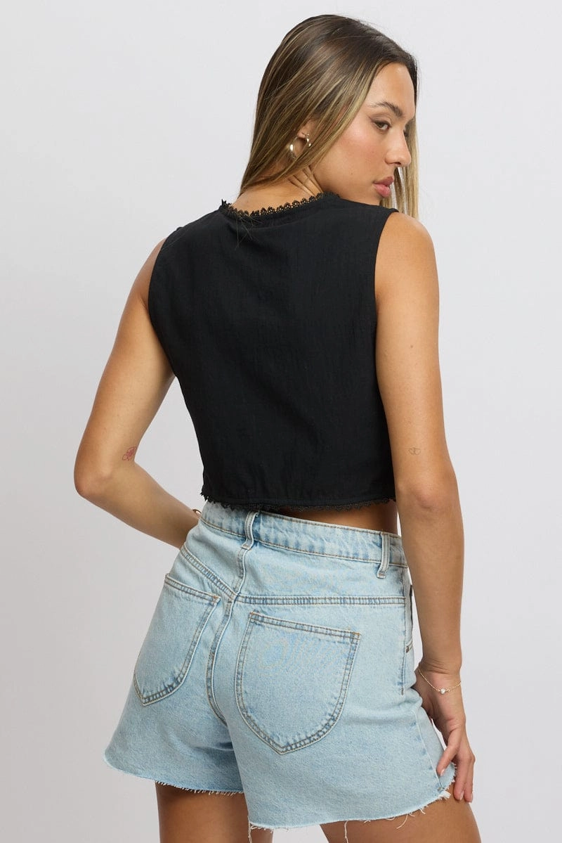 Black Sleeveless Top
