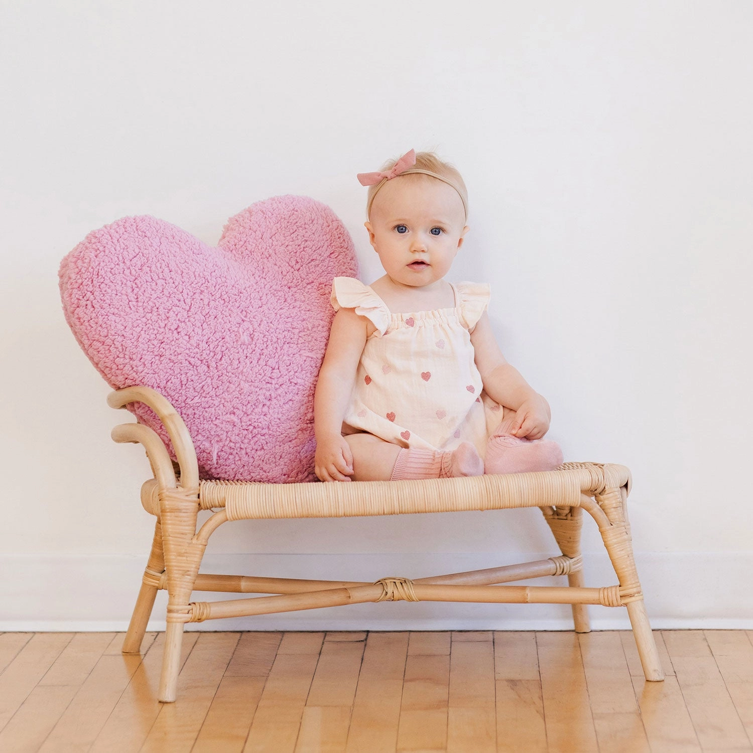 Bonnie Romper - Heart Embroidery - Antique