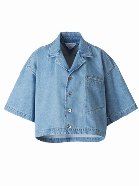 Bottega Veneta Cropped Denim Shirt