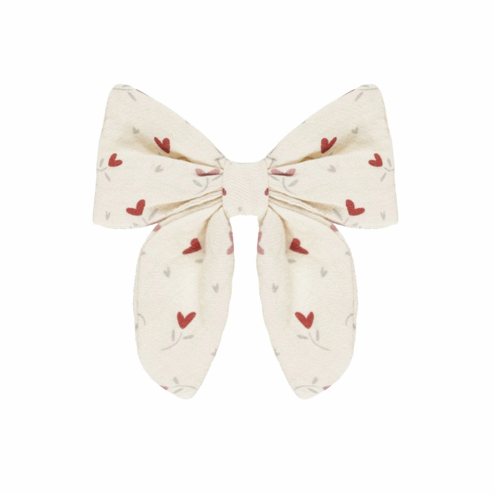 Bow Clip - Heart Ditsy