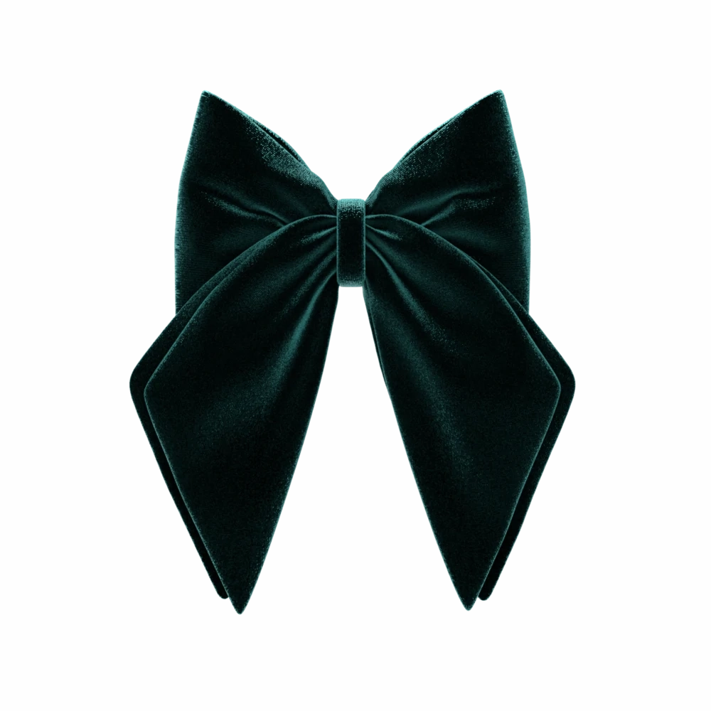 Bow Forest Velvet Clip