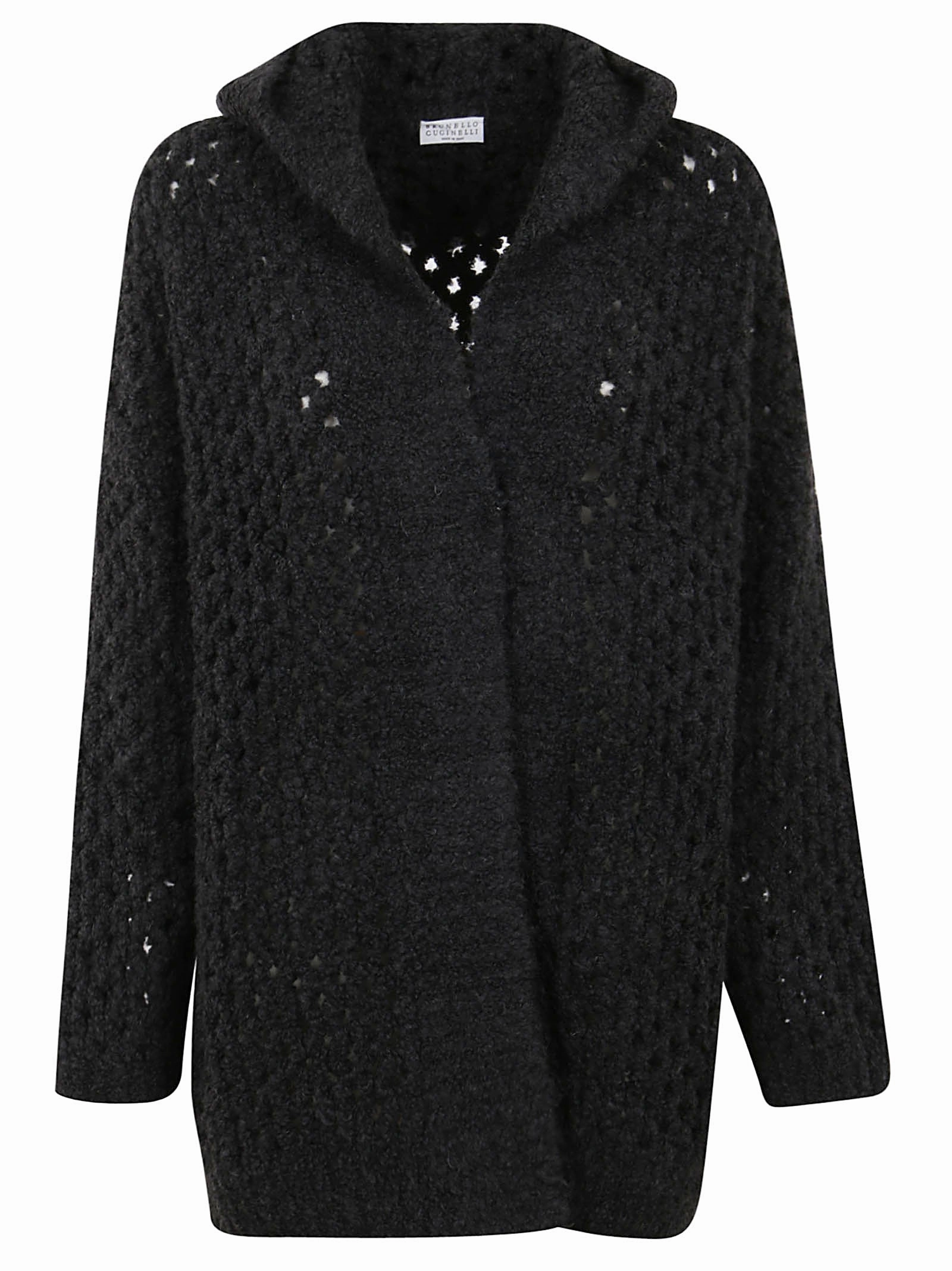 Brunello Cucinelli Chunky Knitted Hooded Cardigan