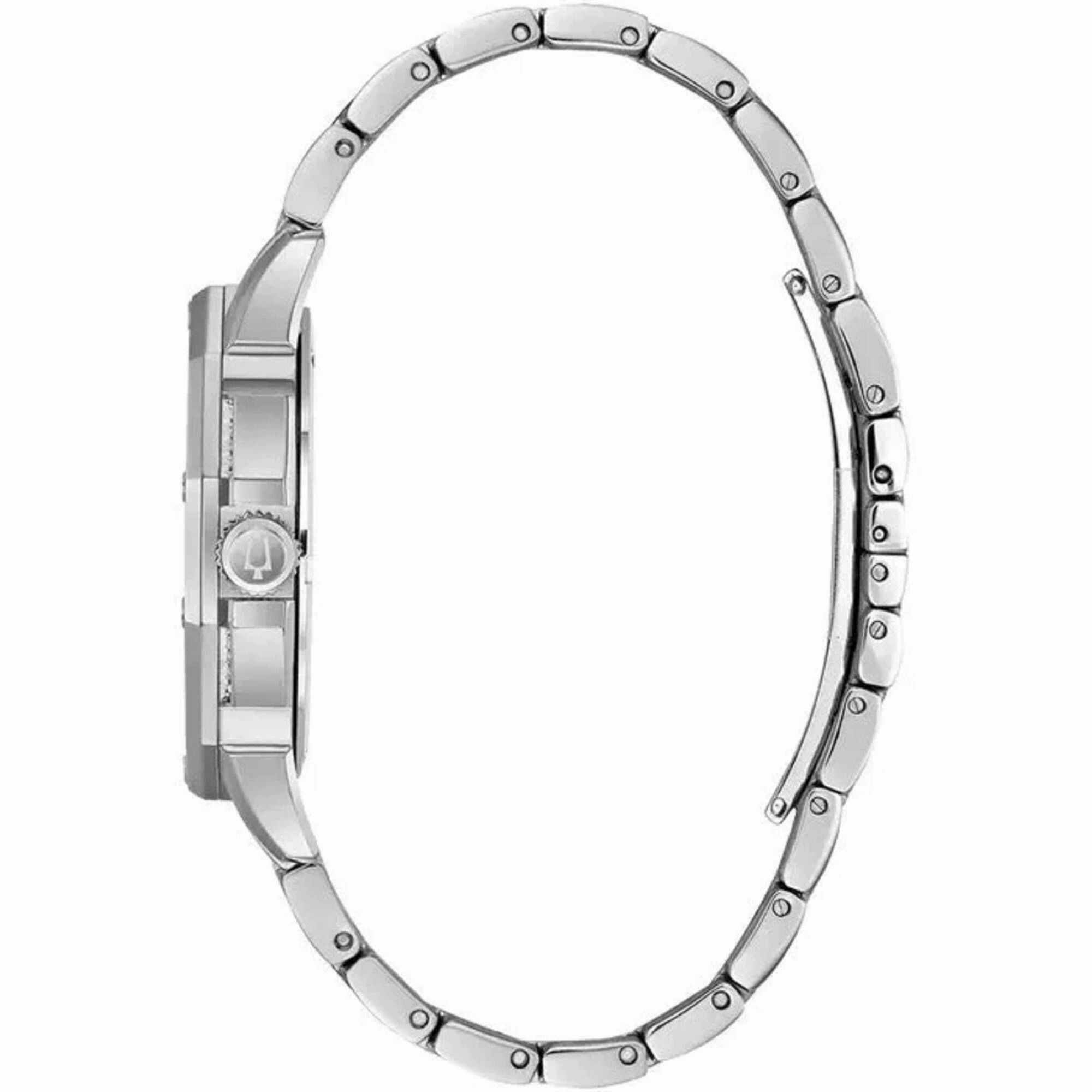 Bulova Men's Watch - Octava Quartz Silver Tone Dial Stainless Steel Bracelet | 96C134