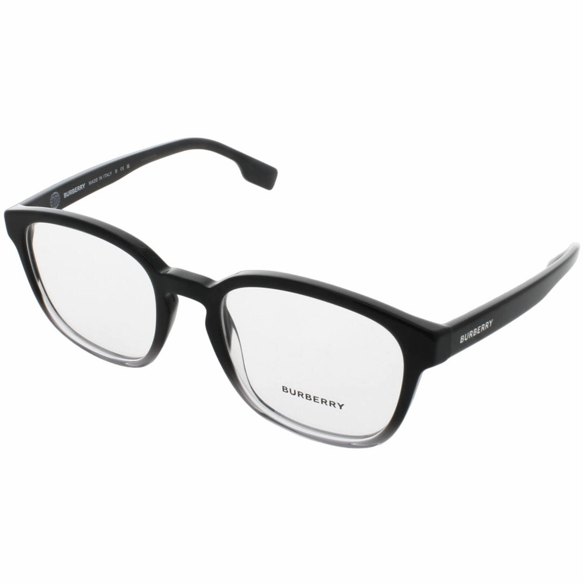 Burberry Men's Eyeglasses - Full Rim Black Plastic Square Shape Frame | 0BE2344 3955
