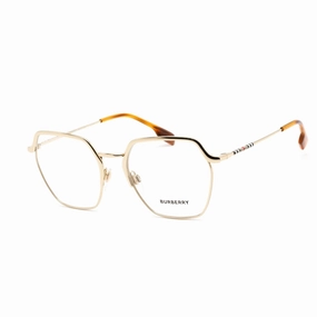 Burberry Women's Eyeglasses - Clear Lens Light Gold Metal Square Frame | 0BE1371 1109
