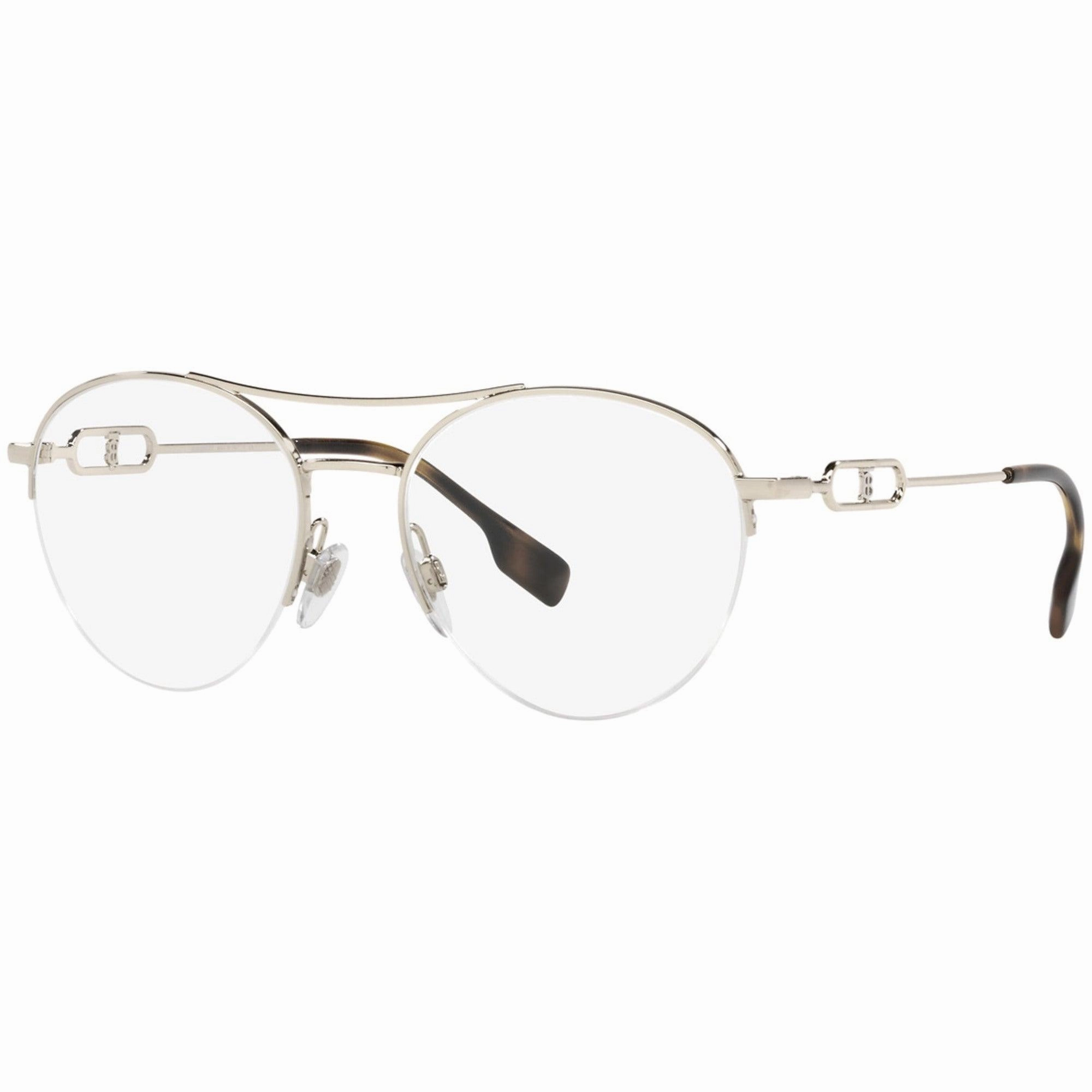 Burberry Women's Eyeglasses - Light Gold Metal Round Frame | BURBERRY 0BE1354 1320