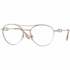Burberry Women's Eyeglasses - Metal Round Frame Demo Lens | BURBERRY 0BE1354 1321