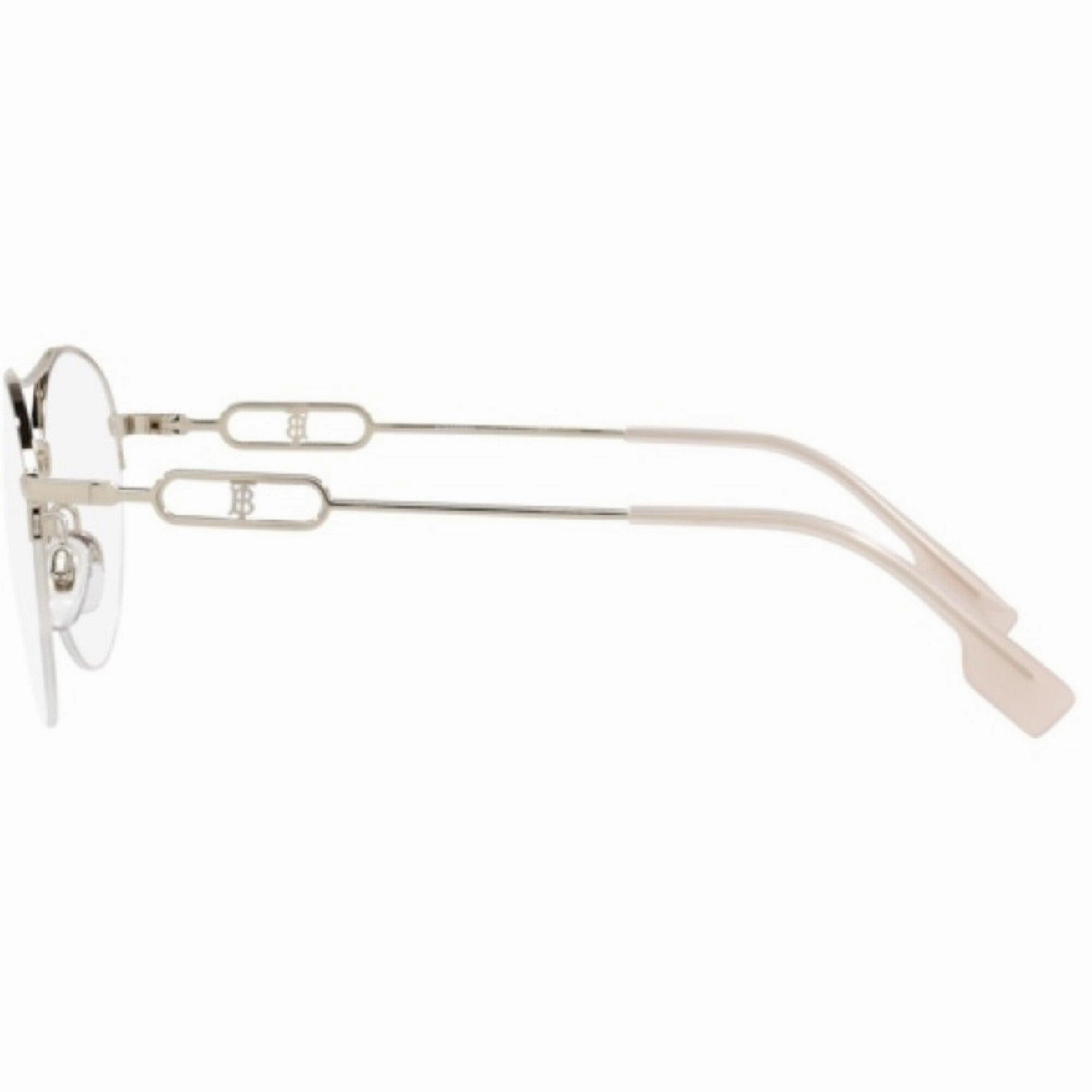 Burberry Women's Eyeglasses - Metal Round Frame Demo Lens | BURBERRY 0BE1354 1321