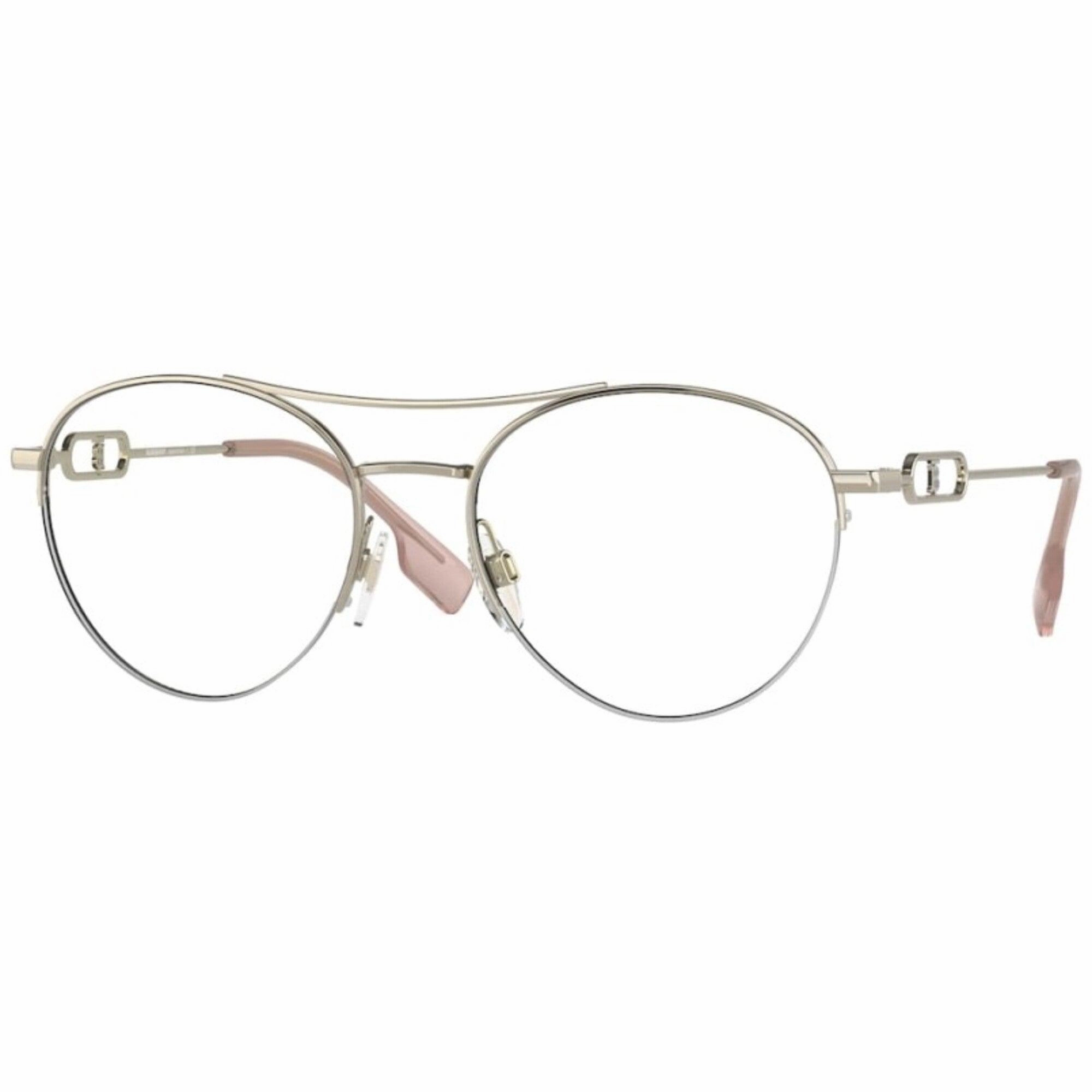 Burberry Women's Eyeglasses - Metal Round Frame Demo Lens | BURBERRY 0BE1354 1321