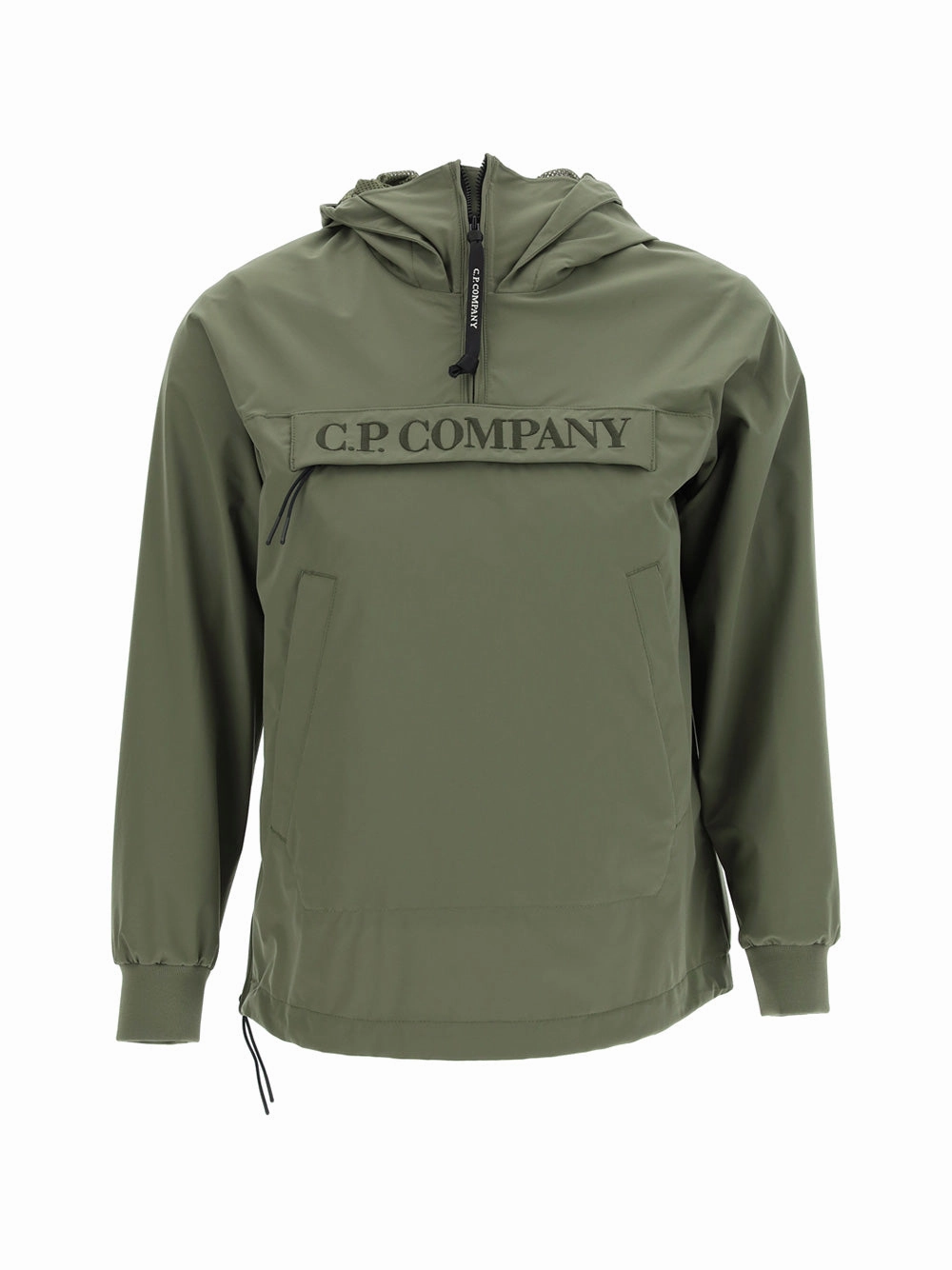 C.P. Company Kids Logo Printed Half-Zip Hooded Jacket
