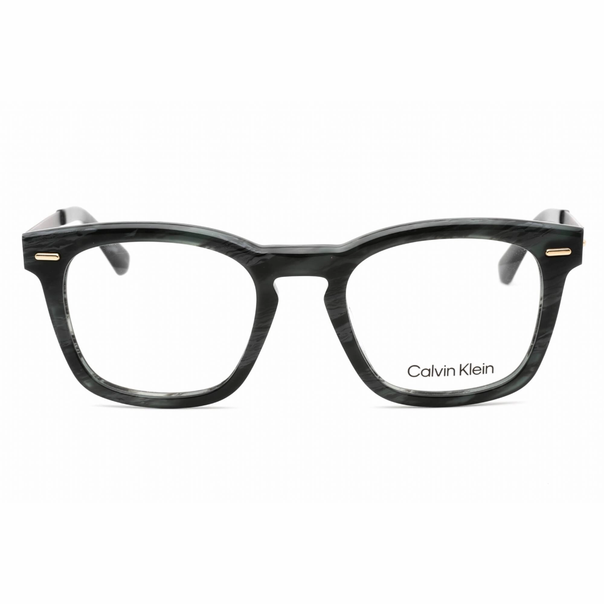 Calvin Klein Men's Eyeglasses - Full Rim Horn Blue Plastic Rectangular | CK21517 420
