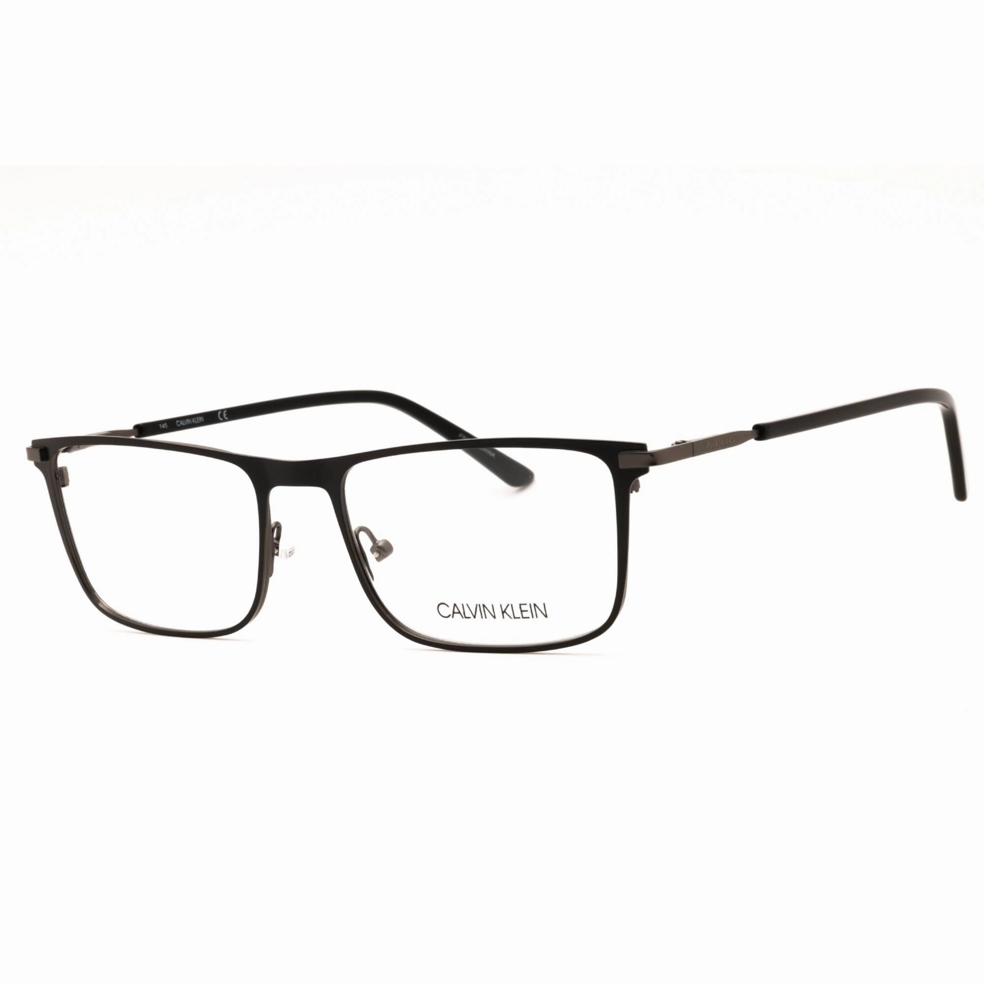 Calvin Klein Men's Eyeglasses - Matte Black Metal Rectangular Frame | CK20304 001