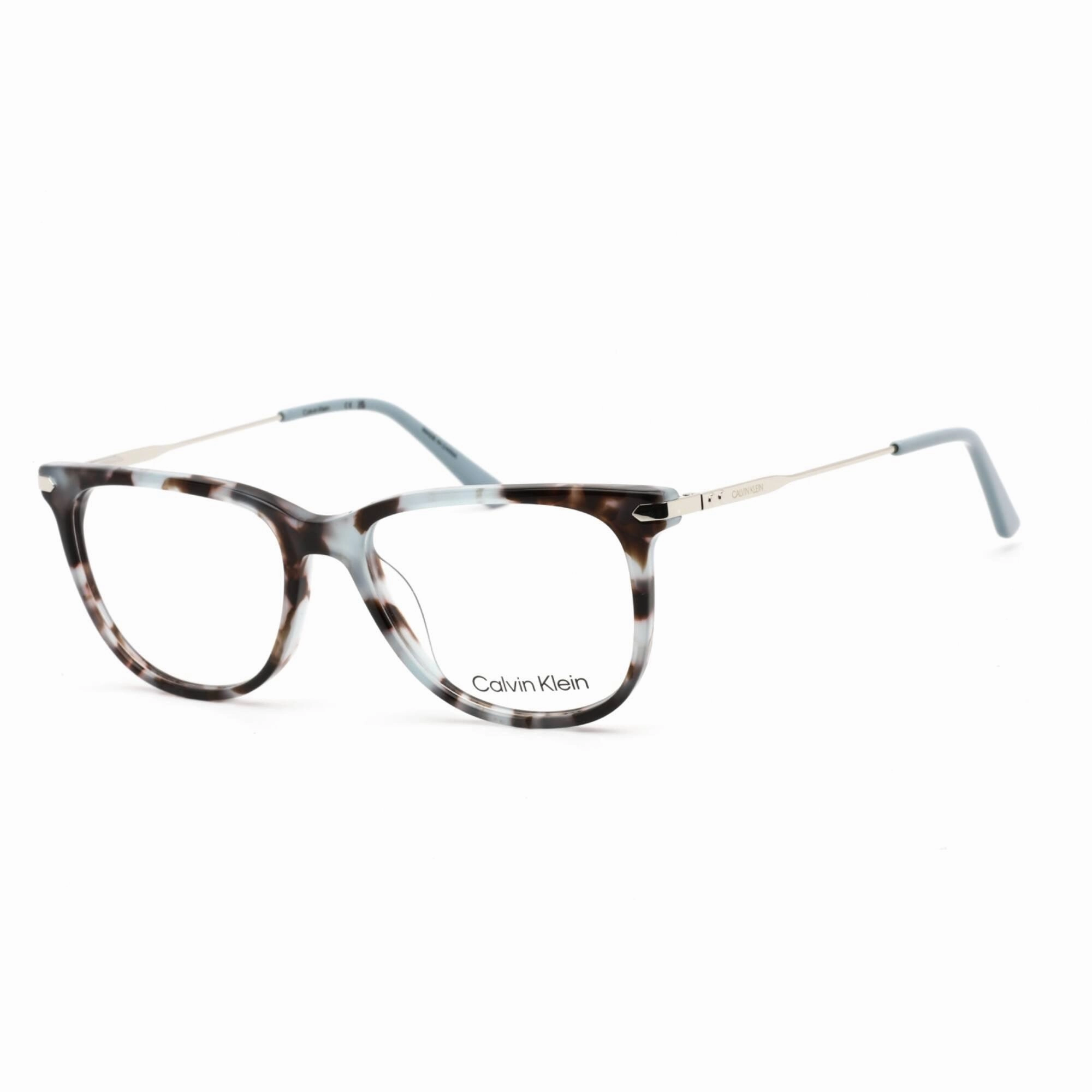 Calvin Klein Women's Eyeglasses - Full Rim Light Blue Tortoise Acetate | CK19704 453