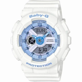 Casio Women's Watch - Baby-G World Time White Strap Analog-Digital | BA-110BE-7ACR