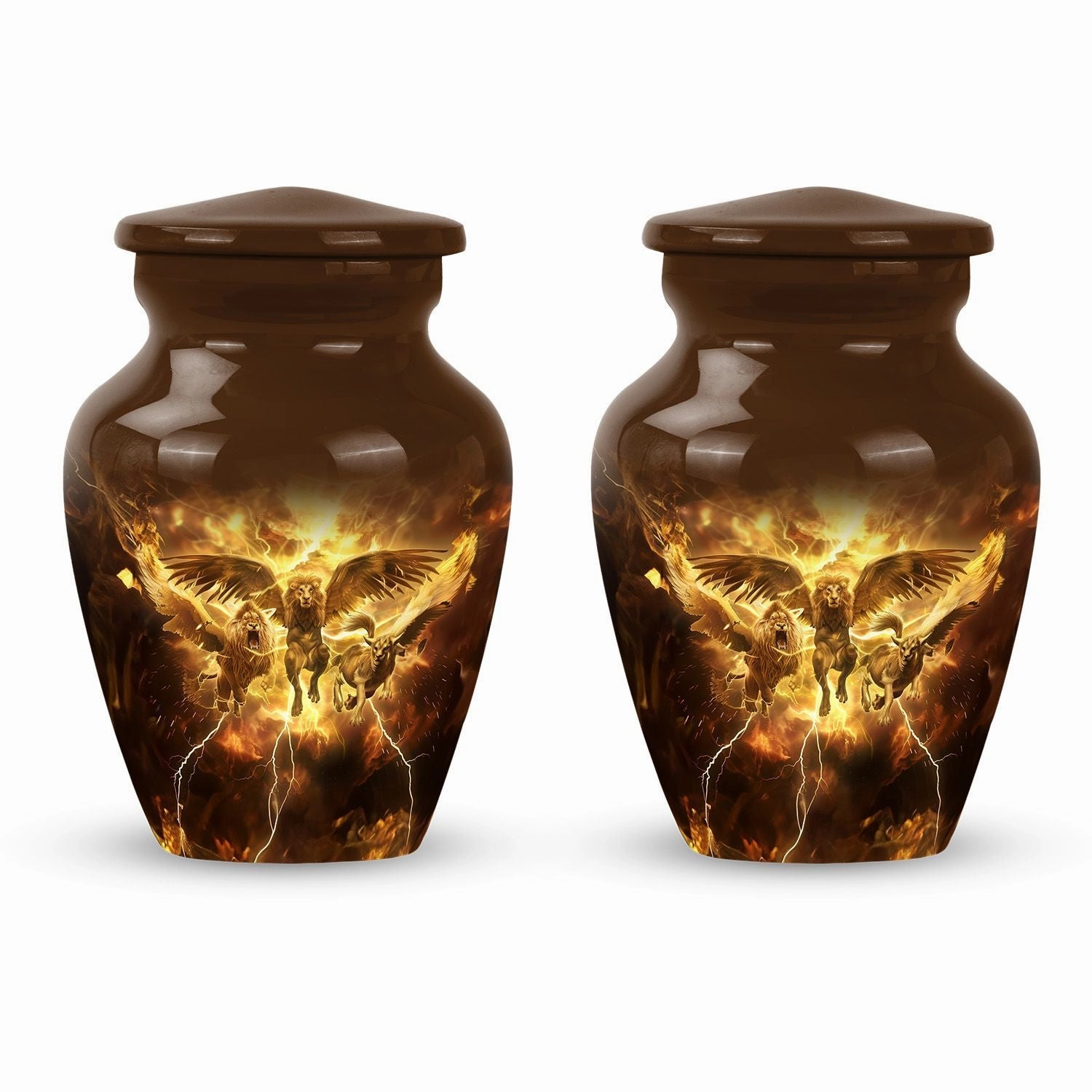 Catholic Urn - Luminary Cremation Keepsake for the Beloved Father